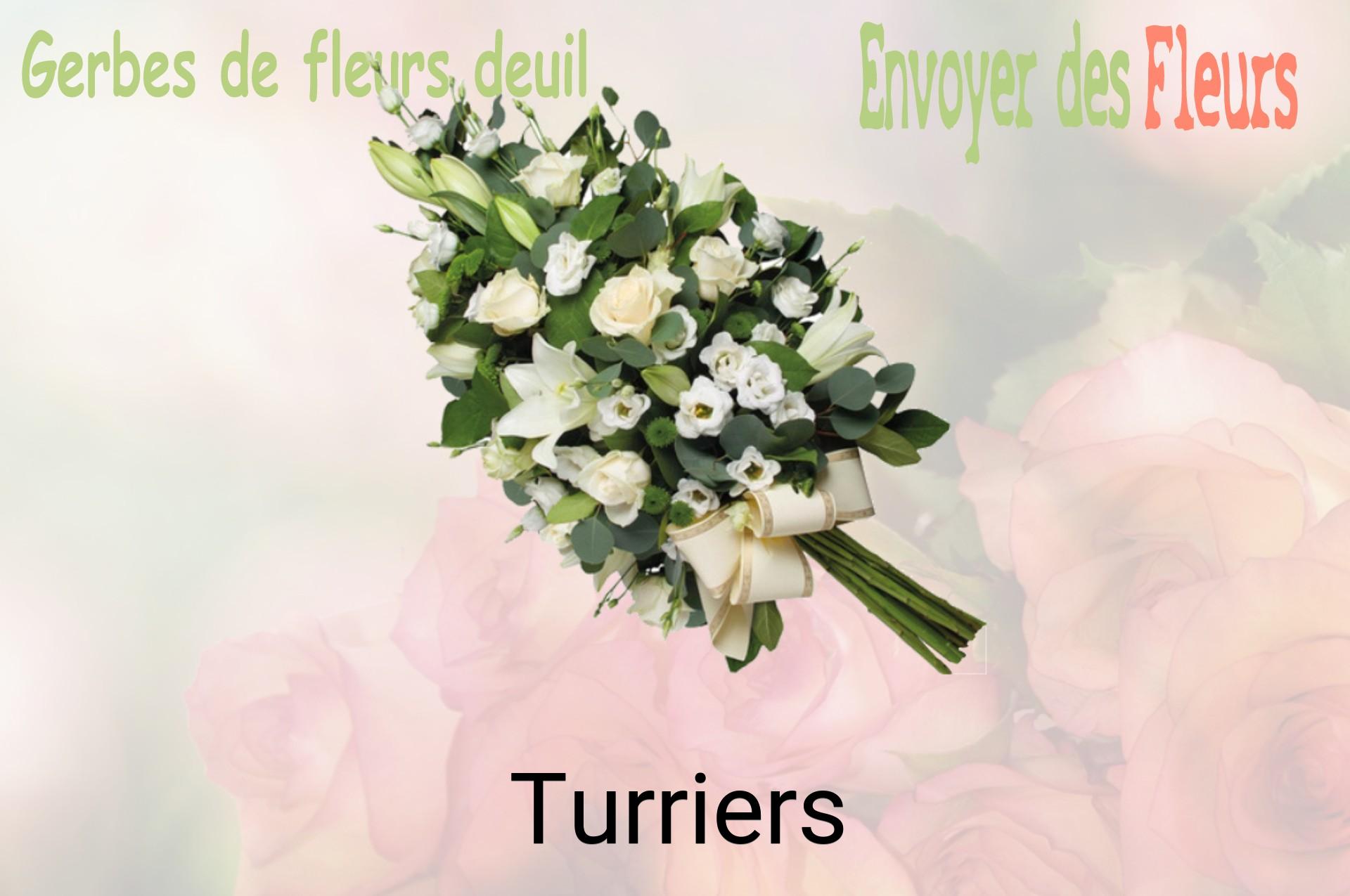 Gerbe de fleurs de deuil livrée à Turriers